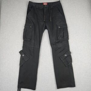 Matchstick Cargo Pants Men's 32x31 Black Tactical Multi-Pocket Workwear Straight